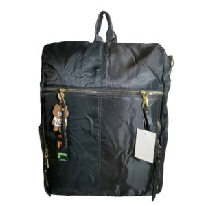 Mochila cartera antirrobo, oficio, 3 cremalleras, negro
