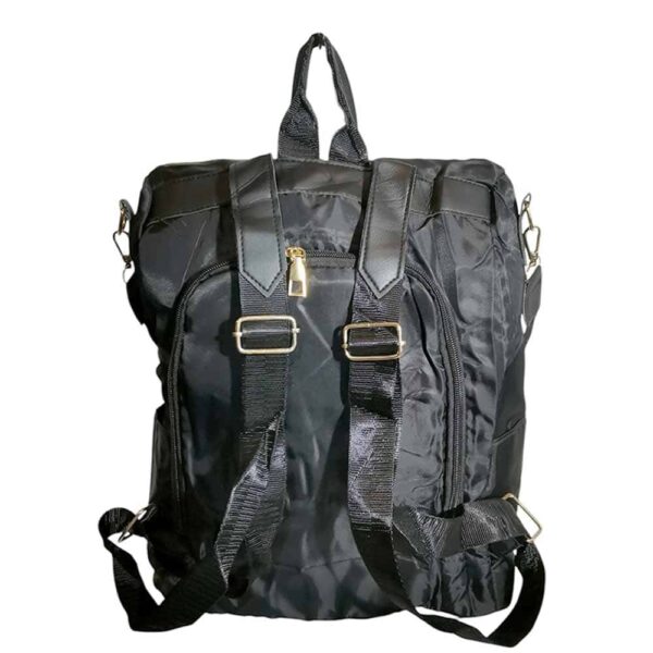 Mochila cartera antirrobo, oficio, 3 cremalleras, negro - Imagen 2