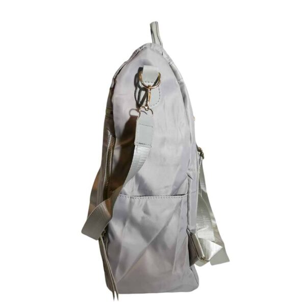 Mochila cartera antirrobo, oficio, 3 cremalleras, plomo - Imagen 3