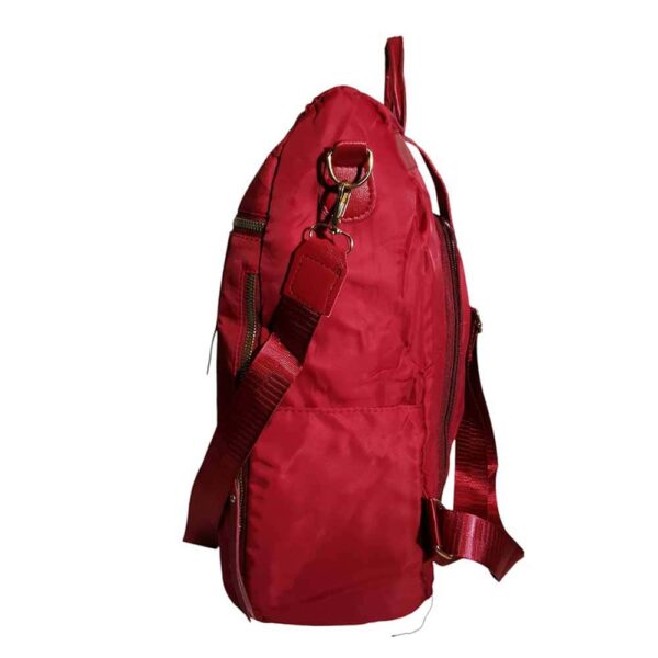 Mochila cartera antirrobo, oficio, 3 cremalleras, rojo - Imagen 3