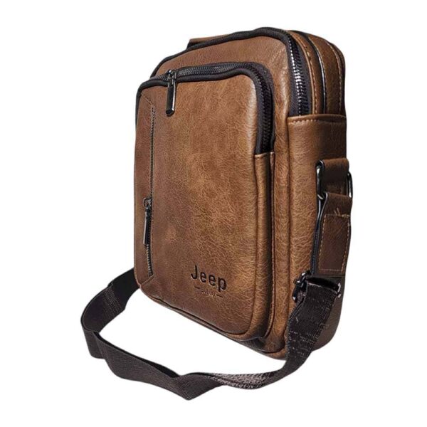 Morral de hombre, Jeep, 3 divisiones, camel - Imagen 5