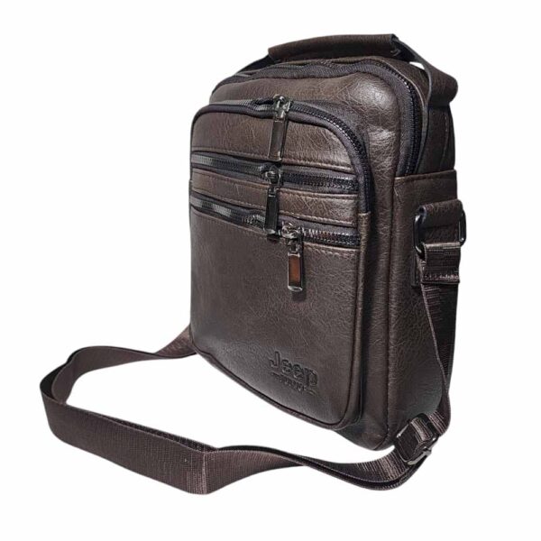 Morral de hombre, Jeep, 4 divisiones, cafe - Imagen 5