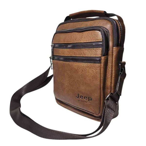 Morral de hombre, Jeep, 4 divisiones, camel - Imagen 5
