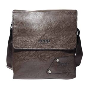 Morral de hombre, Jeep, solapa, small, broches, cafe