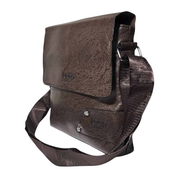 Morral de hombre, Jeep, solapa, small, broches, cafe - Imagen 5