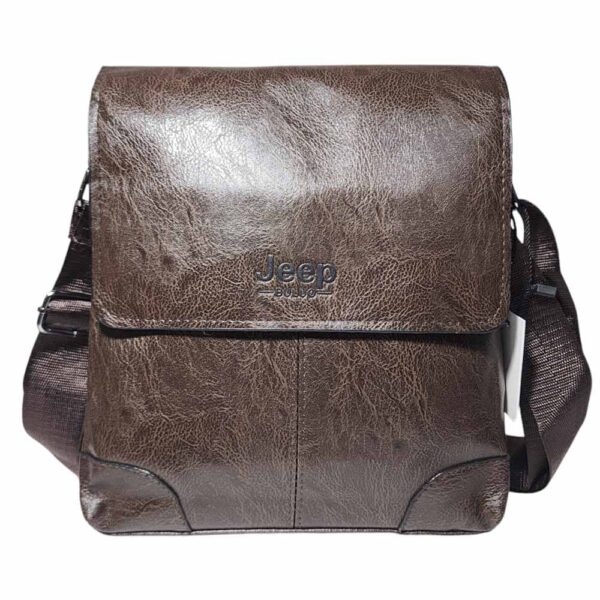 Morral de hombre, Jeep, solapa, small, cafe