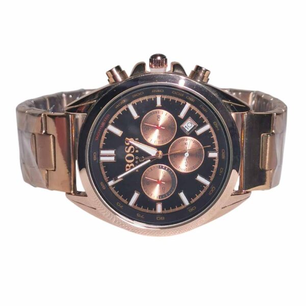 Premium, Classic men Hugo Boss, Cuarzo, Black and Gold Rose Dial