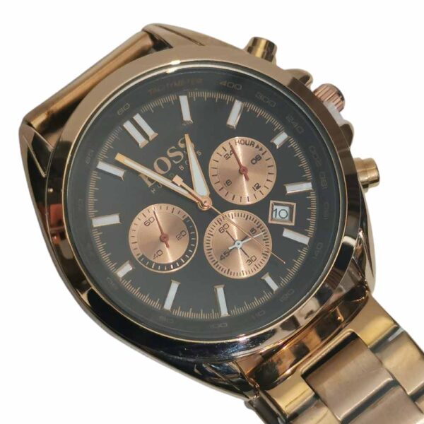 Premium, Classic men Hugo Boss, Cuarzo, Black and Gold Rose Dial - Imagen 3