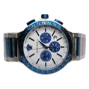 Premium, Versace Chrono two tone Steel and Blue