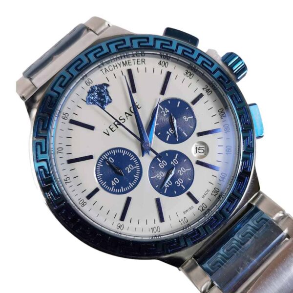Premium, Versace Chrono two tone Steel and Blue - Imagen 2