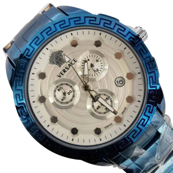 Premium, Versace Chrono two tone Steel and Blue and White - Imagen 2