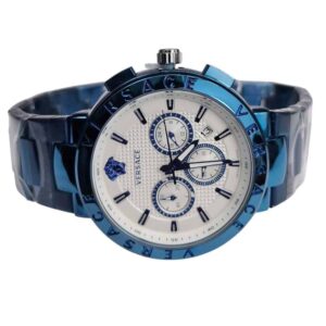 Premium, Versace Chrono two tone Steel and Blue white