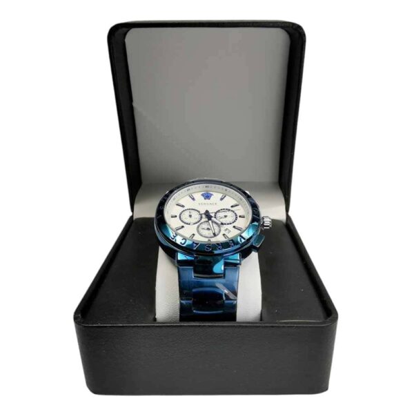 Premium, Versace Chrono two tone Steel and Blue white - Imagen 5