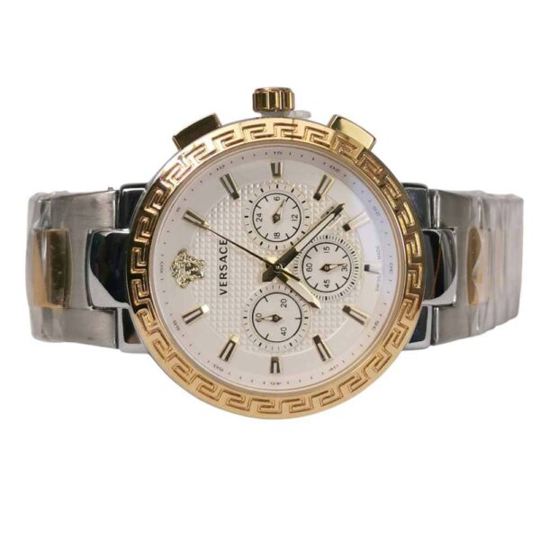 Premium, Versace Chrono two tone Steel Gold and White