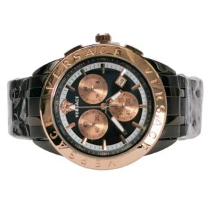 Premium, Versace Chrono two tone Steel Gold Rose and Black