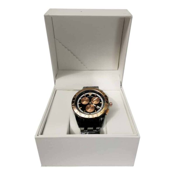 Premium, Versace Chrono two tone Steel Gold Rose and Black - Imagen 5