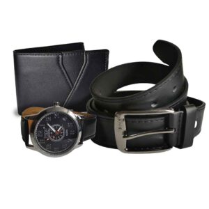 Set de reloj, billetera y cinturón negro, reloj 42mm, 1 reloj interno