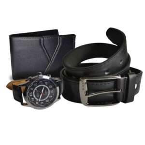 Set de reloj, billetera y cinturón negro, reloj 42mm, mundial