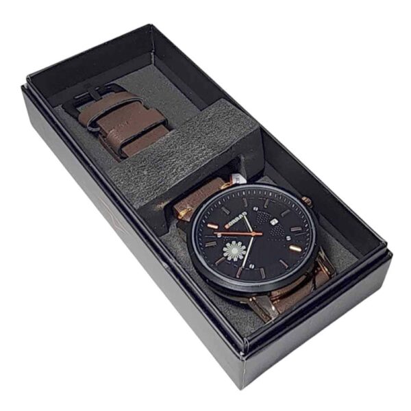 Reloj fechador sumergible, carbono, negro y cafe - Imagen 4