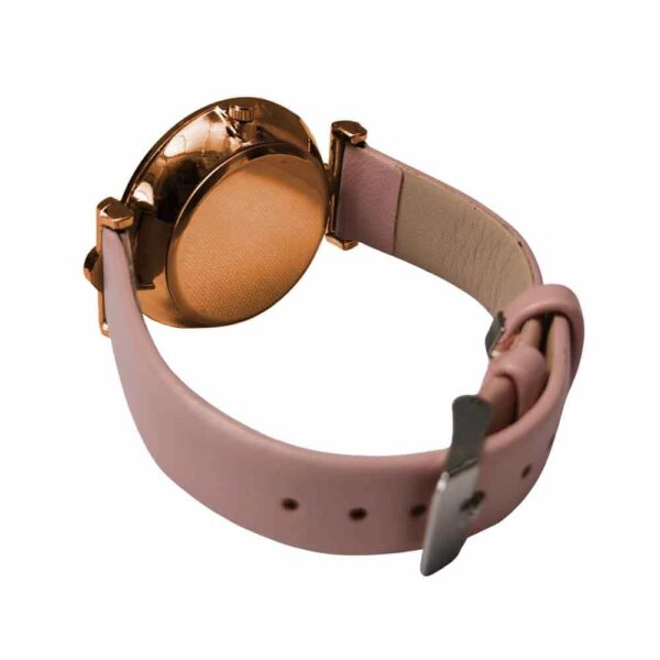 Reloj para dama carátula diamantes, oro rosa, rosa - Imagen 3