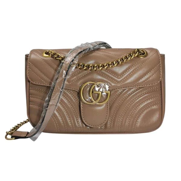 Bolso de hombro mediano Gucci Marmont, beige