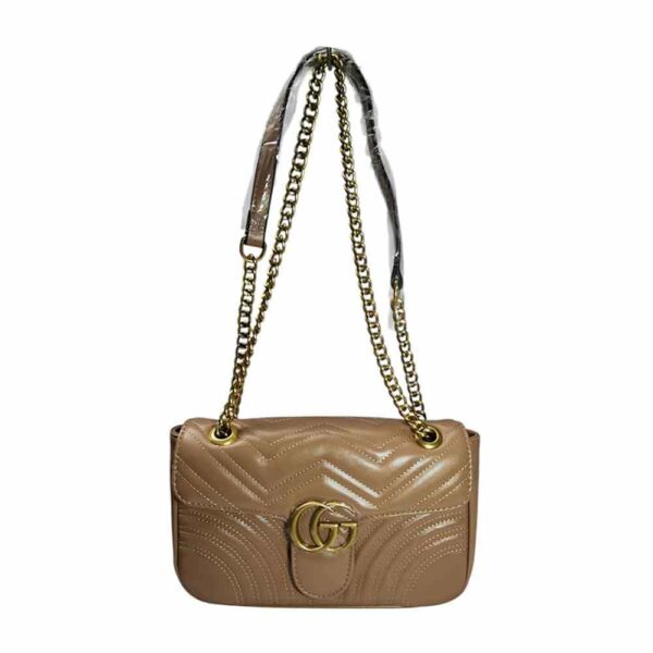Bolso de hombro mediano Gucci Marmont, beige - Imagen 3