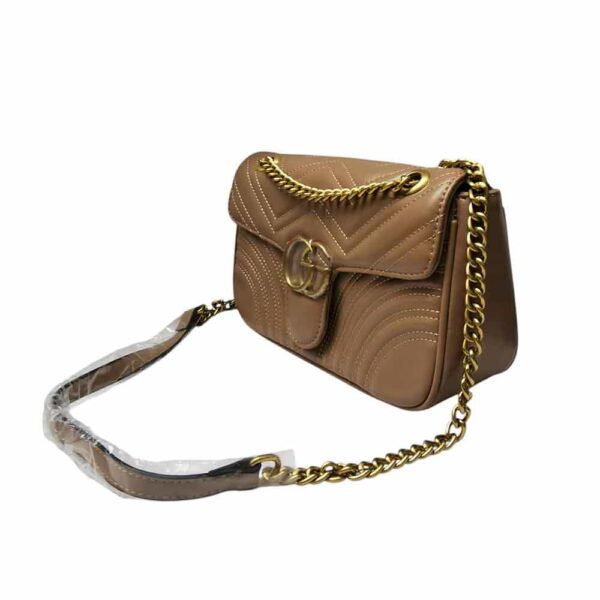 Bolso de hombro mediano Gucci Marmont, beige - Imagen 4