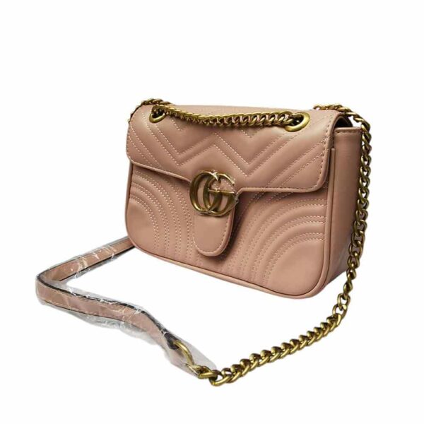 Bolso de hombro mediano Gucci Marmont, rosa - Imagen 4