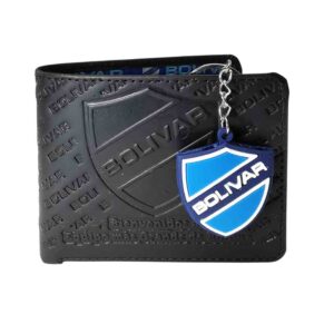 Billetera de cuero, Bolivar Centenario, negro