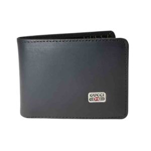 Billetera de cuero Gucci, negro