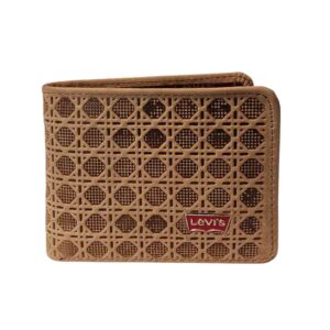 Billetera de cuero Levis decorado, beige
