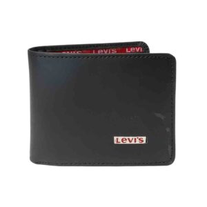 Billetera de cuero Levis, negro