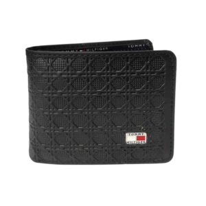 Billetera de cuero Tommy Hilfiger, decorado negro