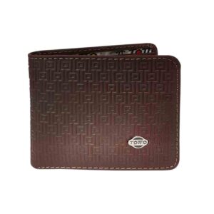 Billetera de cuero Totto, decorado cafe