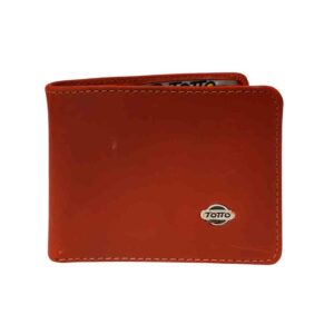 Billetera de cuero Totto, naranja