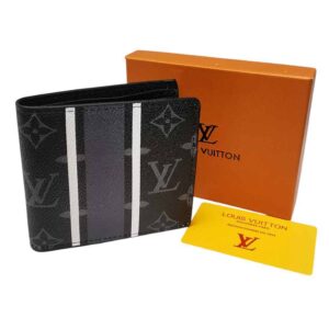 Billetera Clasica LV, franja, negro