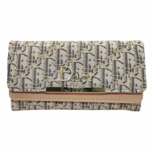 Billetera Dior, bicolor beige