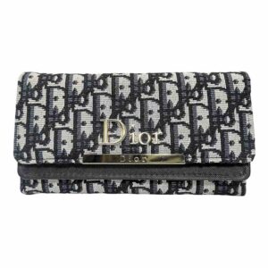 Billetera Dior, bicolor negro