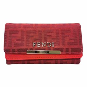 Billetera Fendi, rojo