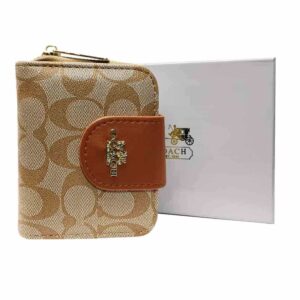 Billetera monedero Coach, beige