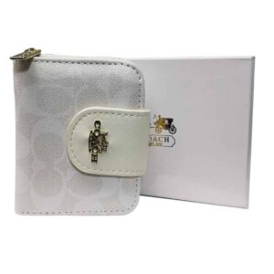 Billetera monedero Coach, blanco