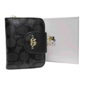 Billetera monedero Coach, negro