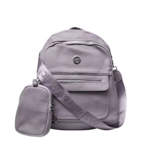 Mochila cartera aesthetic, 2 pzs, lila