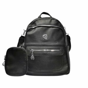 Mochila cartera aesthetic, 2 pzs, negro