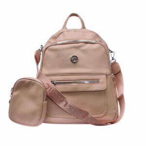 Mochila cartera aesthetic, 2 pzs, rosa