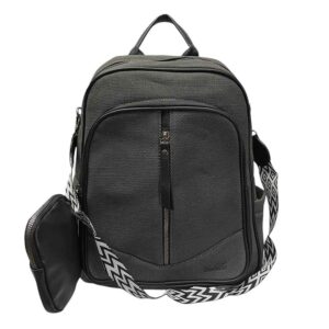 Mochila cartera aesthetic carbella, 2 pzs, plomo