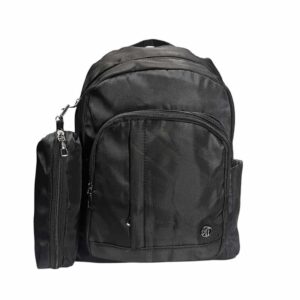 Mochila mediana, 2 pzs, negro