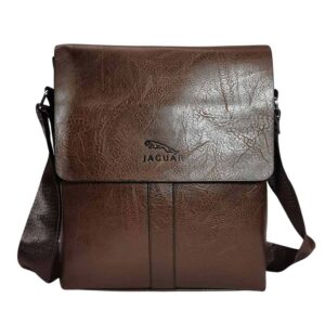 Morral de hombre, Jaguar, solapa, small, cafe