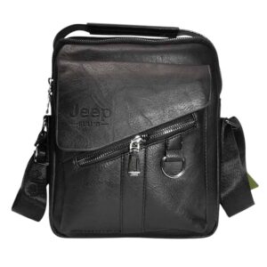 Morral de hombre, Jeep, bolsillo solapa, negro