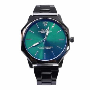 Reloj clasico, Rolex steel black, verde